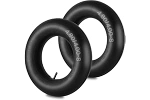 AZIEMARS 2 Pack 4.80/4.00-8 Heavy Duty Replacement Tire Tube 4.80-8 Tire Inner Tubes For Wheelbarrow wheel barrow Garden Carts Lawn Mowers Tillers Unicycles Agricultural Tiller and More