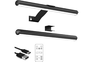 STARXING Lampada per quadri wireless ricaricabile, 2 in 1 luce per pittura con telecomando, 300LM batteria Luci da esposizione dimmer, 3 modalità luce da parete magnetica per opere darte (Black-30cm-2Pack)