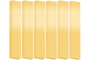 Mardatt 18PCS Brass Strip, 1" Width x 6" Length 0.002" 0.004" 0.006" 0.008" 0.012" 0.016" Thickness Brass Shim Stock Assortment, Metal Shim Stock for Jewelry Electrical Industry