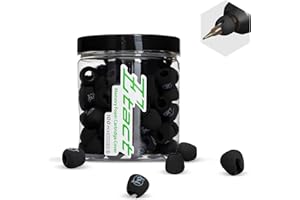 EZ TATTOO EZ Aghi per Cartucce per Tatuaggi Copertura in Schiuma - 100pezzi Comodo Rivestimento in Schiuma di Memoria con Aghi da Tatuaggio per Ridurre l'Affaticamento Delle Dita (Nero)