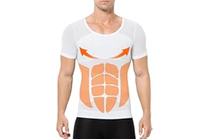 Casey Kevin Débardeur de Compression Homme sans Manche Gainant Minceur sous-vêtements Musculation Sport Top Body Shaper Maillot de Corps Ventre Plat Homme, Noir/Blanc(S-XXL)