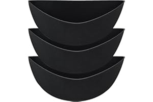 FOWAY 3 Half Round Planter Liner Felt Wall Hanging Basket Flower Pot Liner, Fiber Replacement Liners Plant Basket Accessories For Indoor Outdoor Garden Decoration