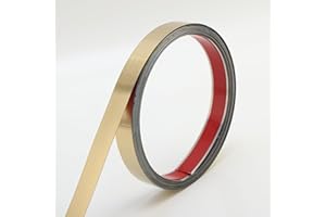 Gaahing spazzolato metallo finitura, buccia e bastone in acciaio inossidabile stampaggio per camino, telaio specchio, mobili e decorazione della casa, 5m x 1cm