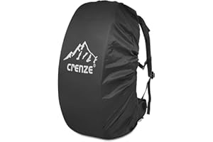 Crenze Backpack Rain Cover, 15-90L Waterproof Rucksack Cover with Reflective for Hiking Camping Traveling Cycling