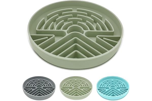 Lesipee Gamelle à alimentation lente pour chien pour animaux de grande et petite taille, bol de nourriture pour chien anti-étouffement avec puzzle et base antidérapante, mangeoire interactive pour