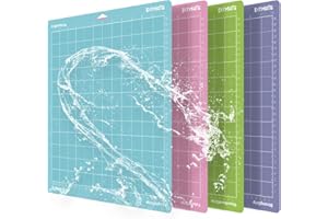 VOHESEA Lot de 4 tapis de découpe autocollants pour Silhouette Cameo 4/3/2/1 - Pour Cricut Explore One/Air/Air 2/Maker Cutting Mat - Multiples autocollants - Antidérapants - 35,5 x 33 cm