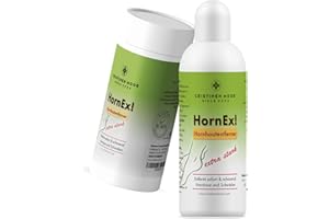 ‎CRISTINENMOOR Cristinen Moor HornEx! Hornhautentferner flüssig 250 ml I Hornhaut Entferner zur schnellen Entfernung starker Hornhaut an Fersen, Ballen und Zehen I Starterset mit Spatel & Wattepad