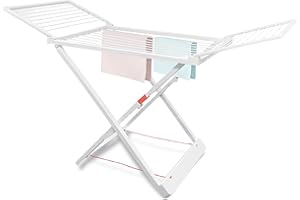 RESTAR Étendoir à Linge Pliable en 100% résine, fabriqué en Espagne, 180 x 108 x 55 cm, résistant et Ferme au Vent, étendoir extérieur/intérieur de vêtements, Blanc