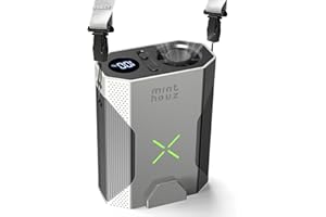 Minthouz Tragbare Taille Clip Fan,100 Geschwindigkeitsstufen,36.000RPM Leistungsstarke Luftstrom,USB-C Schnelles Aufladen,4500mAh Akku für Wandern,Radfahren,Fitness und Outdoor-Aktivitäten