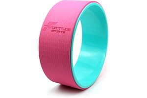 Fortitude Sports Yoga Wheel For Stretching and Flexibility | Dharma Wheel Roller For Pilates, Yoga Poses, Backbends | Non Slip 33 x 13 cm Yoga Hoop Roll Stretcher Back Wheel