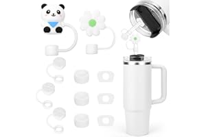 Janpso Juego de accesorios para vasos Stanley, incluye 9 tapones de silicona a prueba de fugas, 2 tapas con pajita para vasos Stanley Cup de 1,2 L y 850 ml, vasos no incluidos