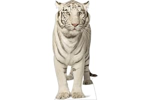 Cardboard People Pappaufsteller in Lebensgröße, weißer Tiger