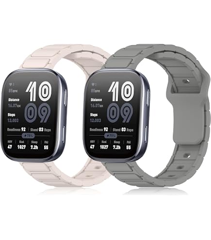 SenMore 2er Set Armband Für Amazfit Bip 6/5/Cheetah/Balance – 22mm, Silikon, Verstellbar, Wasserdicht