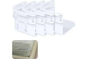flintronic Bed Sheet Holder, 4PCS Bed Sheet Clips with Lock Strips, Anti Slip Design, Removable Heavy Duty Mattress Clip, Fitted Sh-eet Clips for Corners B-ed Sh-eet Straps for All B-ed Sizes