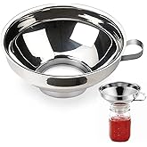 HASTHIP® Canning Funnel for Kitchen Use, Multipurpose 304 Stainless Steel, Wide Mouth for Mason Jars, Small (4.3X1.4inch)