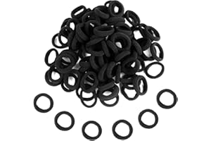 ZINGSO Baby Hair Bands Kids Toddler, 100 Pieces Black Soft Small Tiny Elastic Hair Ties Rubber Bands Hair Bands Ponytail Holders for Baby Girls