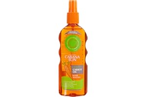 Huile de Carotte Originale Cabana Sun Accélère le Bronzage 200ml - Huile Douce, Absorption Facile et Finition Non Grasse - Peach - Pour Tous les Types de Peau - Foncé