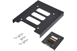 QIUYAN PC 2.5" to 3.5" Metal SSD to HDD Mounting Adapter Bracket Hard Drive Holder