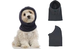 Katzinst Scaldamuscoli per cani per collo e orecchie, protezione dal rumore, sollievo dall'ansia e calmante per le orecchie del cane, caldo inverno per animali domestici, protezione per le orecchie