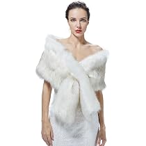 Châle D'épaule En Fausse Fourrure Pour Femme - Style Boléro, Cape - Pour Mariage, Soirée, Cosplay Années 1920 - Taille Unique (EU36) - Doux Et élégant