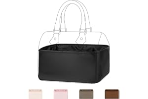 DGAZ Handtaschen Organizer Einsatz, Seide Handtaschenorganisator für LV Speedy Nano/20/25/30/35/40/45 Tasche, Luxus-Handtaschen & Tote Innentaschen (Schwarz, Speedy 20)