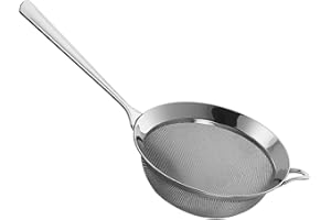 PIAZZA - Colino Acciaio Inox Maglia Fine Piccolo 9 Cm - Setaccio da Cucina Liquidi e Alimenti (Spremute, Frullati, Sughi, Salse, Creme, Farina, Pasta, Riso) Aggiungilo al tuo Set Utensili da Cucina