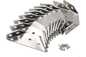 SEERAPHEE Staffa angolare in acciaio inox staffa angolare supporto mensola angolo Joint Fastener con viti 10PCS