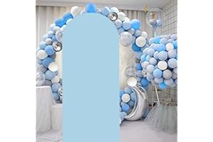 BOVLLEETD 1,8x0,8m Arco Copertura dello sfondo,Blu Spandex Coscia superiore matrimonio Copertina arco 2-faccia arco Copertina sfondo Per compleanno matrimonio parte decorazione (cornice non Incluso)