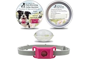 FORBANY Ciondolo repellente per pulci e zecche per cani, ingredienti 100% naturali, protegge da pulci e zecche. (Rosa, Taglia unica per tutti)