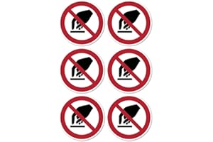 HAVATI Adesivo vietato P010 – DIN EN ISO 7010 / ASR A1.3 – Adesivo: Ø 5 cm, 6 pezzi