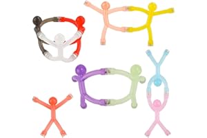 GENERIC DAVBNM 10 Pcs Mini Man Magnetic Toys, Fridge Magnets Toy, Colorful Flexible Rubber Magnets, Sensory Toys, for Gifts, Fidget Travel Toy for Refrigerator, Door, Office, Classroom Decor