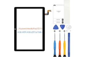 ARSSLY Pantalla para Huawei MediaPad T3 10 AGS-W09 AGS-L09 de 9,6 pulgadas, digitalizador, pantalla táctil, digitalizador, panel de cristal, con kit de reparación, color negro (no pantalla LCD)