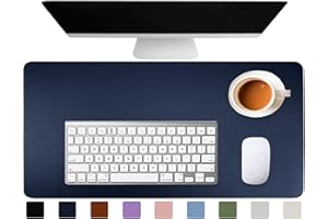 Busnos Azul Oscuro Alfombrilla Escritorio Xxl Alfombrilla Para Desk Mat Escritorio 90x43 Cm Pu Antideslizante Alfombrilla Raton Grande Tapete Mesa Bonito Decoración De Escritorio Material Oficina