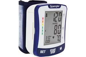 SPENGLER Tensonic, Tensiomètre Electronique Poignet pour Automesure Précise et Fiable, Facile d’Utilisation, pour Professionnels et Grand public lors d’une Prise de Tension Artérielle