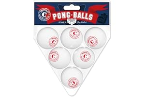 ORIGINAL CUP Beer Pong® Balls Officielles | 6 Balles Beer Pong Blanches Officielles | Balles Spéciales Beer Pong | Compétitions Officielles | Jeu à Boire | Jeu Soirée & Apéro | House Party | OriginalCup®