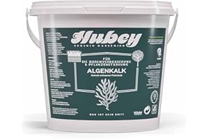 HUBEY Algenkalk 10 kg - Bio Gartenkalk für gesunde Pflanzen u. saftiges Gemüse - Natürlicher Bodenaktivator