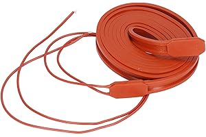 YUECOOM Silicone Heating Tape Belt, 15 x 2000mm Silicone Heating Band, Waterproof Flexible Heater 220V AC 150W for Air Compressor