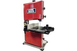 LUMBER JACK 8" PRO Series Bench Top Bandsaw, Precision Cutting, 85mm Height, 200mm Throat, 45° Bevel, Steel Table, Dust Extraction Port, Quick-Adjust Rip Fence & Mitre Gauge for Woodworking