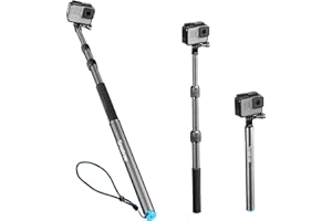 Selfie Stick W?ókno w?glowe, Smatree S3C Wysuwany dr??ek p?ywaj?cy z w?ókna w?glowego do GoPro Max, GoPro Fusion/Session/HERO 2018, HERO 12/11/10/9/8/7/6/5/4/3/Osmo Action 2/Insta 360