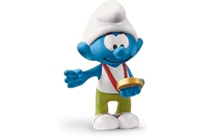 SCHLEICH- Figurine Schtroumpf avec médaille The Smurfs, 20822, Multicolore