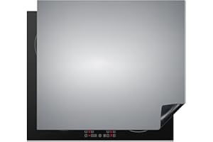 KitchenYeah© Protection Plaque Cuisson Deco Cuisine Cache Induction 59x51 cm Protège Pour Cuisiniere Protection Argent - Gris - Métal - Foncé - 59x51 cm