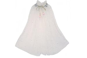 Proumhang Cape de Princesse pour Filles,Cape de Princesse Colorée,Robe de Princesse en Tulle avec Sequins Scintillants,Cadeau de Fête pour les Filles de 3 à 8 ans