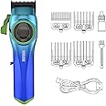 WMARK NG-9009 Ultra Premium Professional 10000 Rpm Magnetic Maglev Motor Zero Gapped Hair Clipper High Precision Fade Blade With DLC Process 4 Guide Comb Taper Lever 120 min 2500 mAh Battery, Model 10