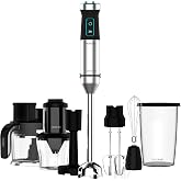 Cecotec Power TitanBlack 1500 XL TotalMix Hand Blender, Power 1500 W, 4 Blades with Titanium Coating, XL Foot, Splash Guard,