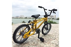 Jiakalamo Finger Bike - Toy Finger Bicycle, Miniature Bicycle Toy, Simulation Mini Finger Mountain Bike, Bike Model Collections Decoration (Yellow)
