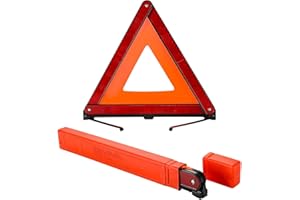 weiclianhp Triangle de signalisation Pliable avec boîte de Rangement, réfléchissant, pour Accidents et pannes – Sécurité optimale sur la Route