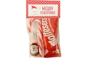 BAKING FRIENDS Santa Christmas Eve Box Malteasers Hot Chocolate Marshmallows, Mini Choc & Candy Cane Hot Choc Gift Stocking Filler Snowman Soup