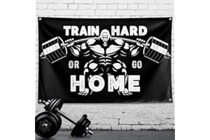 RALSPEC Póster motivacional de pared con texto en inglés "Train Hard Or Go Home Gym - Póster de 60 cm x 90 cm, para garaje, culturismo, arte, entrenamiento, ejercicio