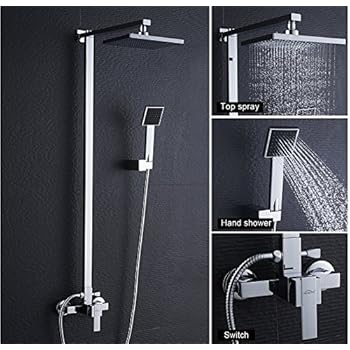 Kit Doccia Nero Opaco Con Miscelatore Mod. Aurora