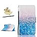 Produktbild Huawei Y5 Hülle, Huawei Y560 Schutzhülle Leder Hülle, Alfort 3 in 1 Flip Wallet Fashion Design Dual Use Falten Premium PU Leder Tasche Case Cover Folio Mappen Kasten Abdeckung für Huawei Y5 / Huawei Y560 4.5" Smartphone Funktion Unterstützte Telefone mit Blau Kies ( Farbe ) + Netter Staub Stecker + Alfort Schwarz Stylus Pen